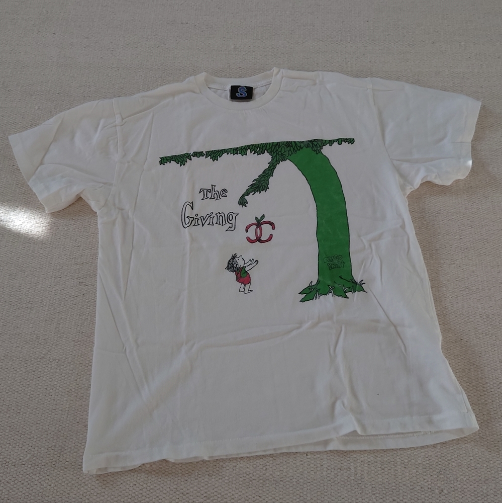 Mega Yacht Chanel Giving Tree White Cotton Tee Unisex size